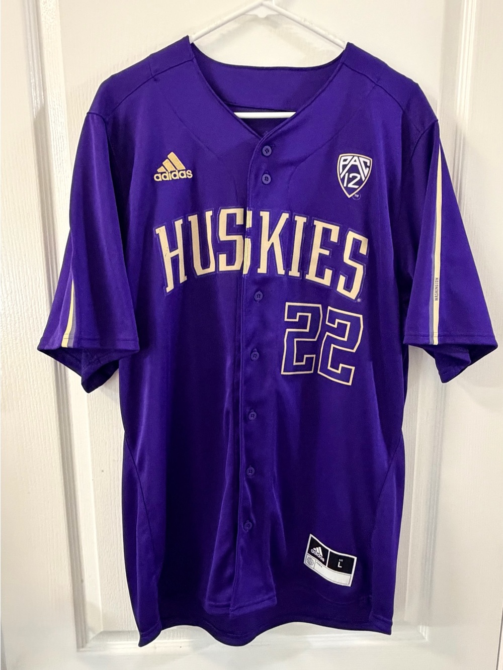 Adidas Washington Huskies Baseball Jersey